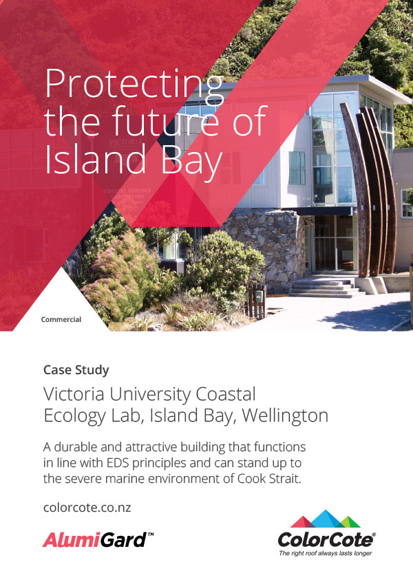 colorcote roofing case study coastal ecology lab island bay wellington